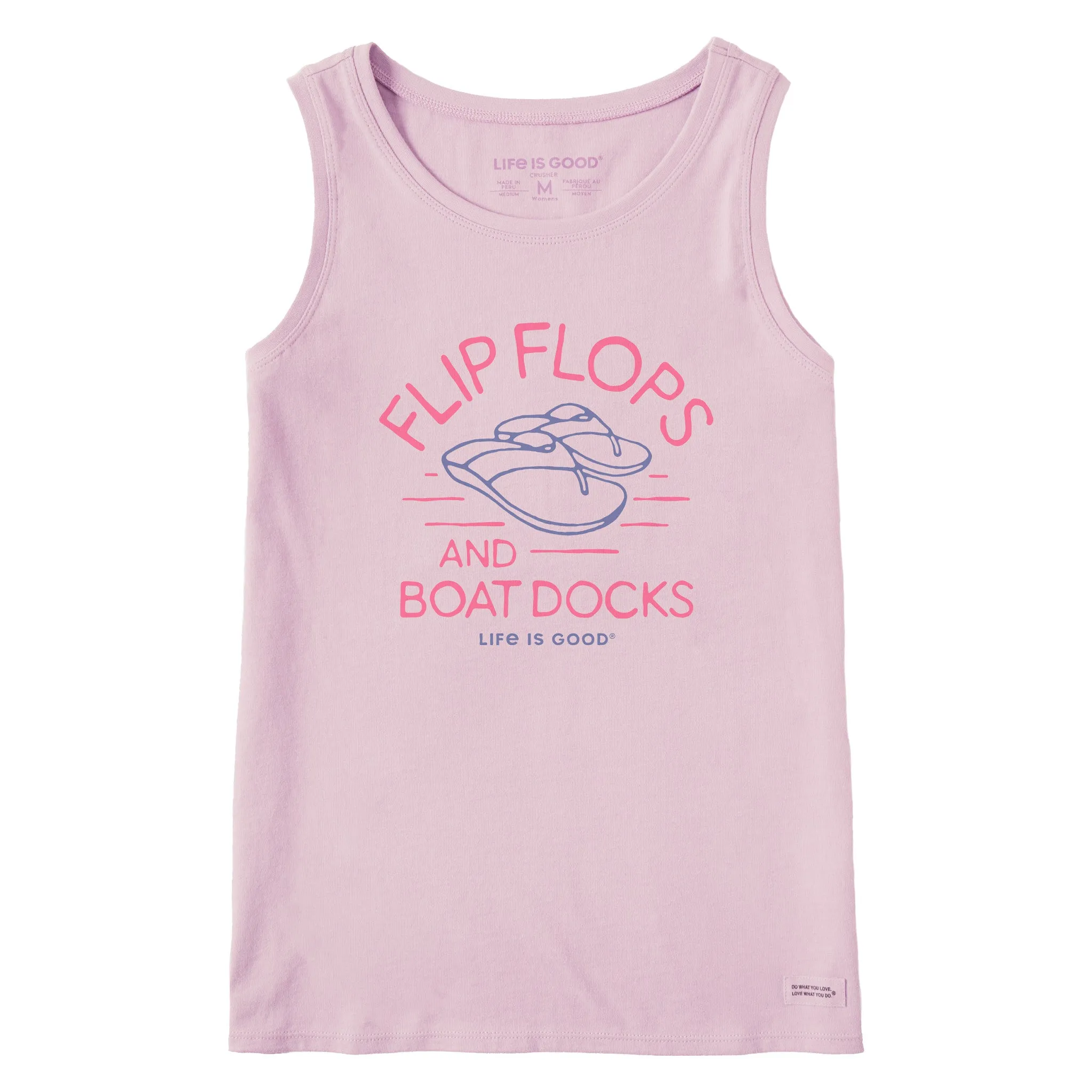 Women's Flip Flops & Boat Docks Crusher Tank Life is Good