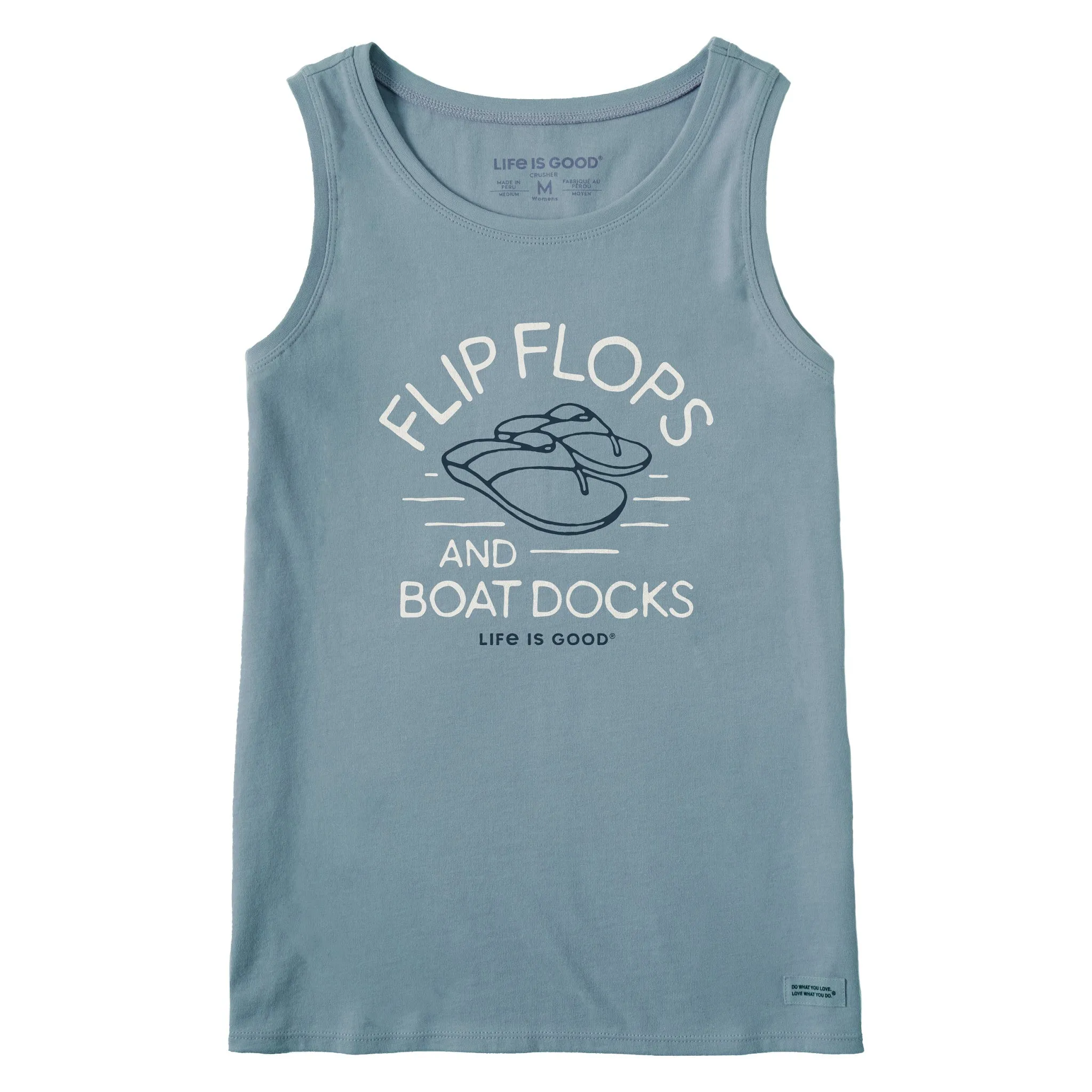 Women's Flip Flops & Boat Docks Crusher Tank Life is Good