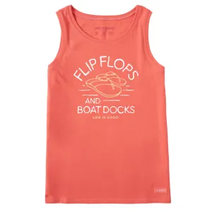 Women's Flip Flops & Boat Docks Crusher Tank Life is Good