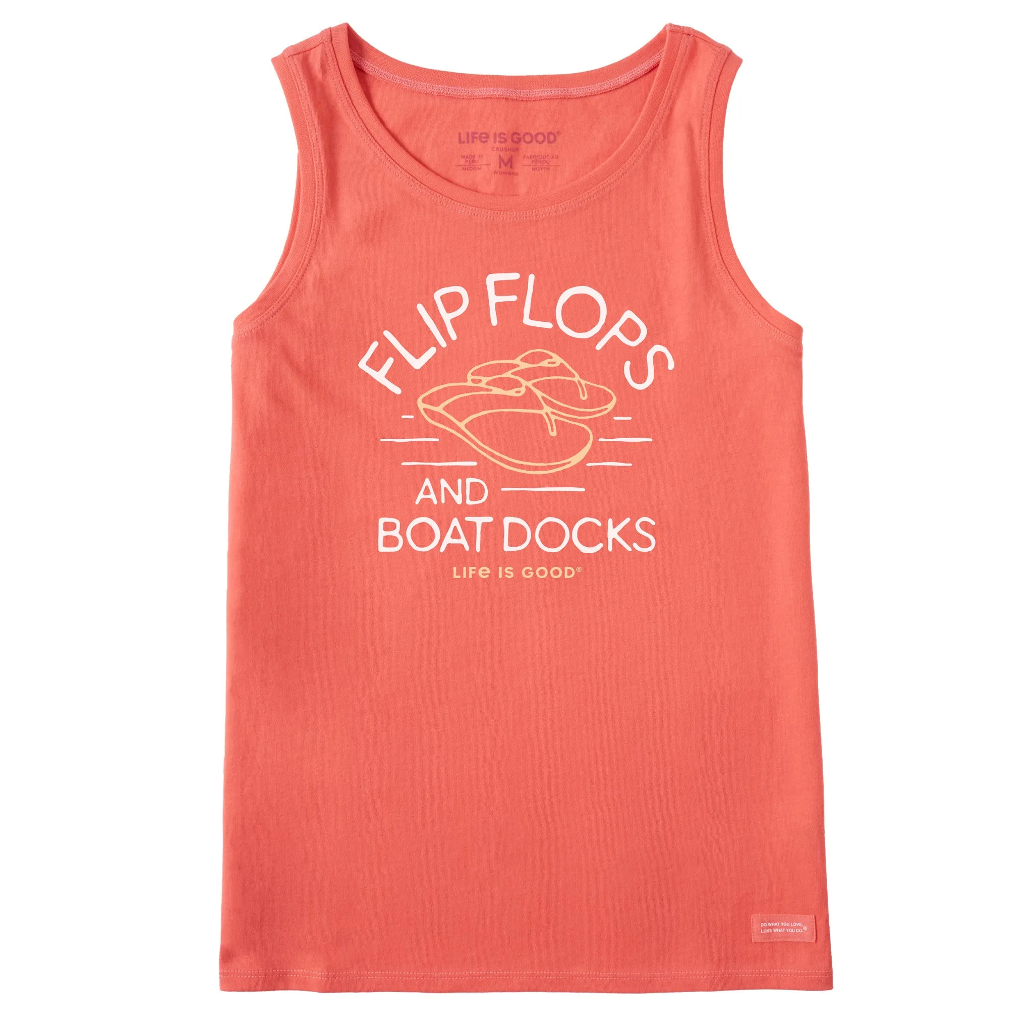Women's Flip Flops & Boat Docks Crusher Tank Life is Good