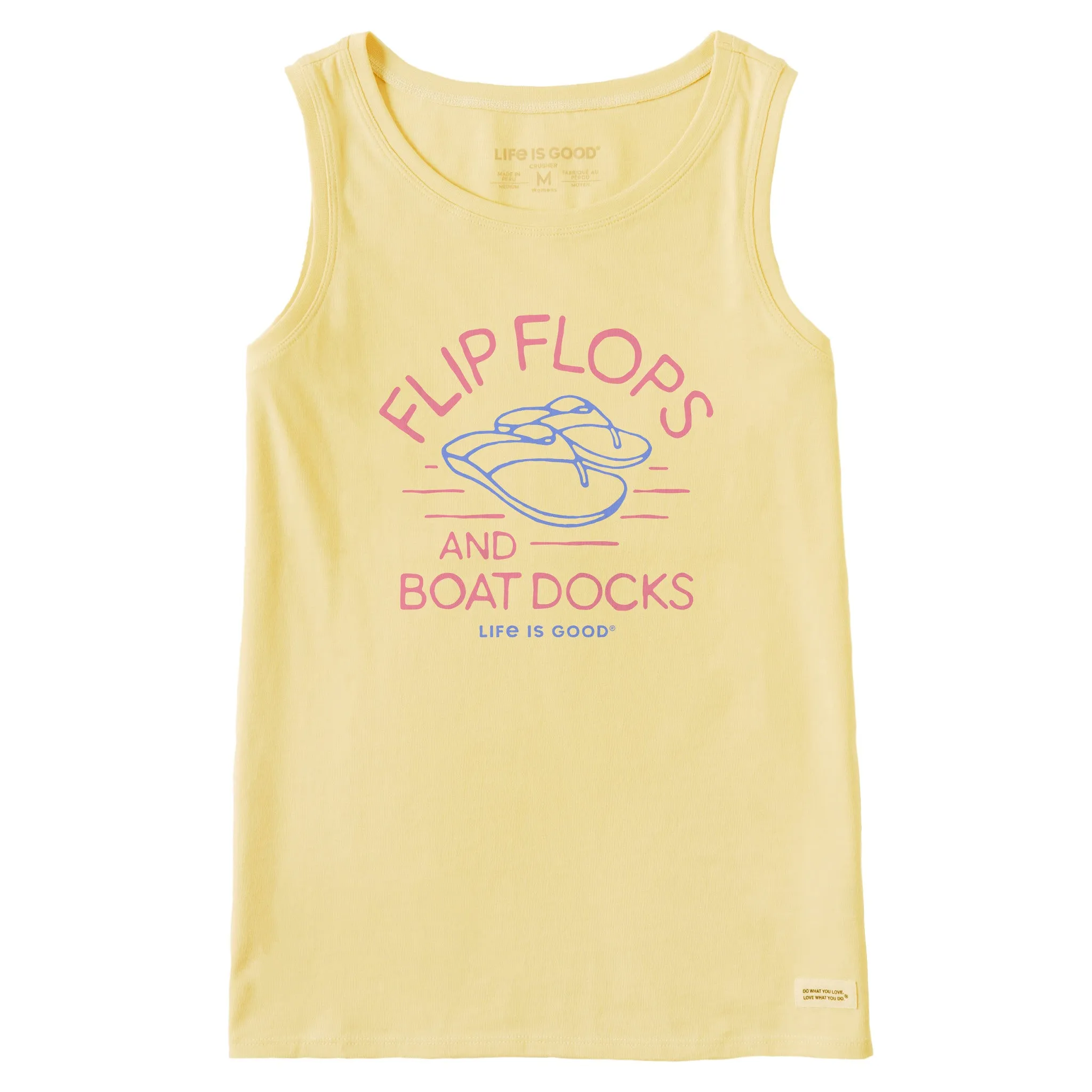 Women's Flip Flops & Boat Docks Crusher Tank Life is Good