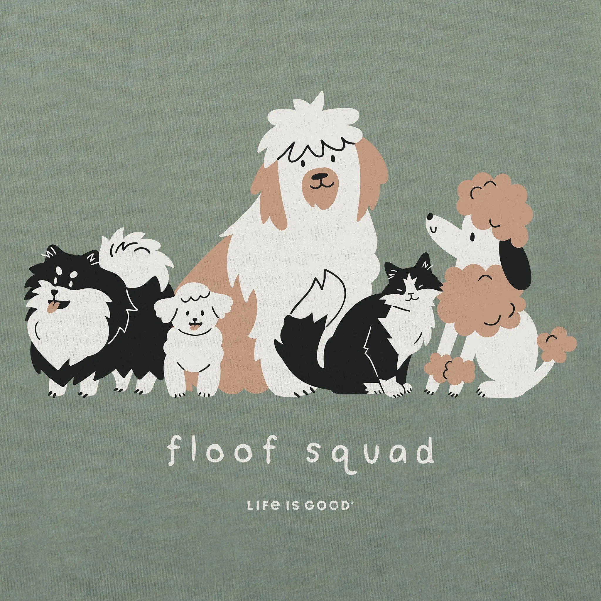 Women's Floof Squad Short Sleeve Crusher Boxy Tee Life is Good