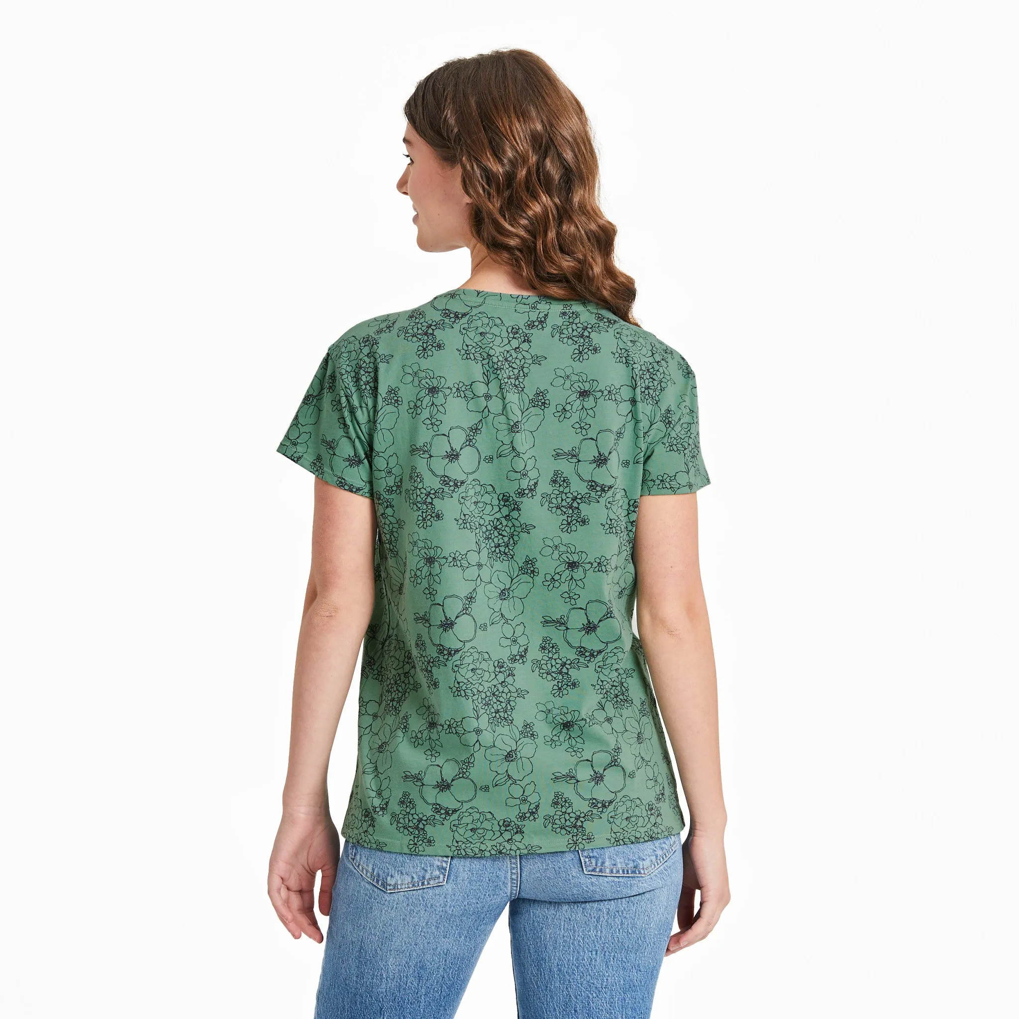 Women's Floral Garden Pattern Crusher-LITE Easy Tee Life is Good