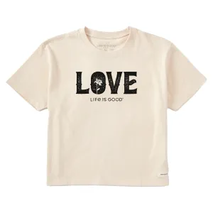 Women's Floral Love Short Sleeve Crusher Boxy Tee Life is Good