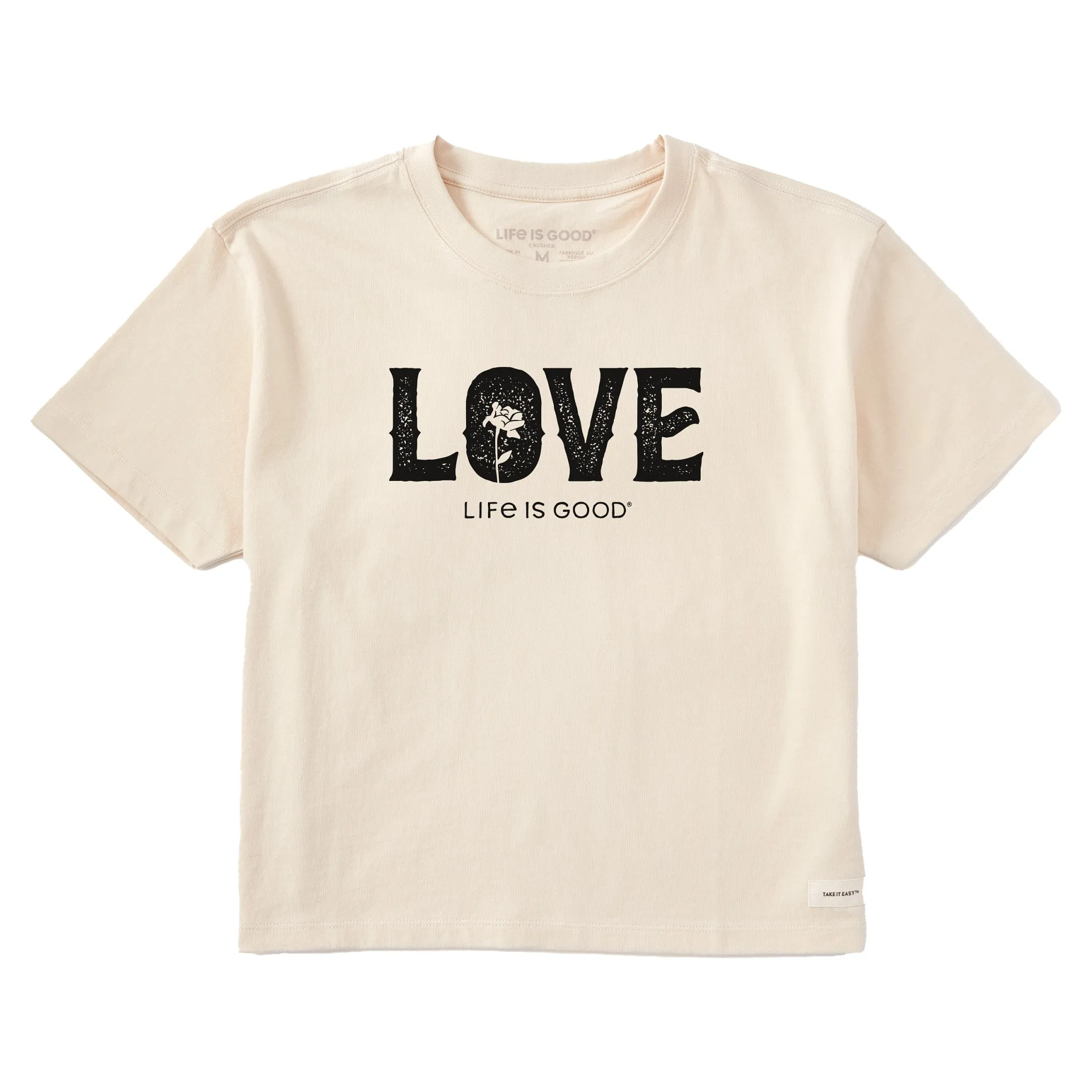 Women's Floral Love Short Sleeve Crusher Boxy Tee Life is Good