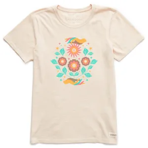 Women's Floral Sun Bloom Short Sleeve Crusher Tee Life is Good