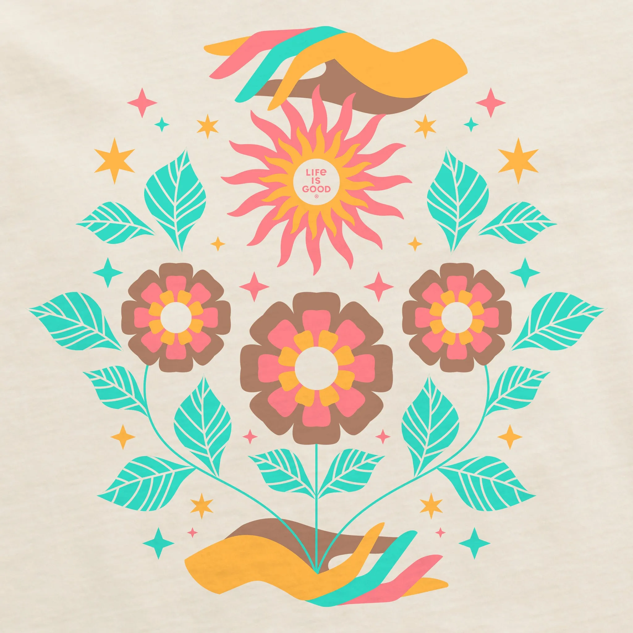 Women's Floral Sun Bloom Short Sleeve Crusher Tee Life is Good