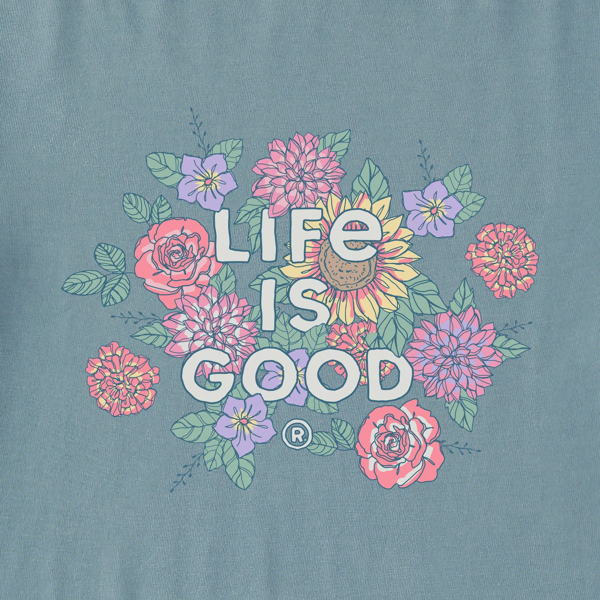 Women's Florals LIG Stacked Long Sleeve Crusher Tee Life is Good