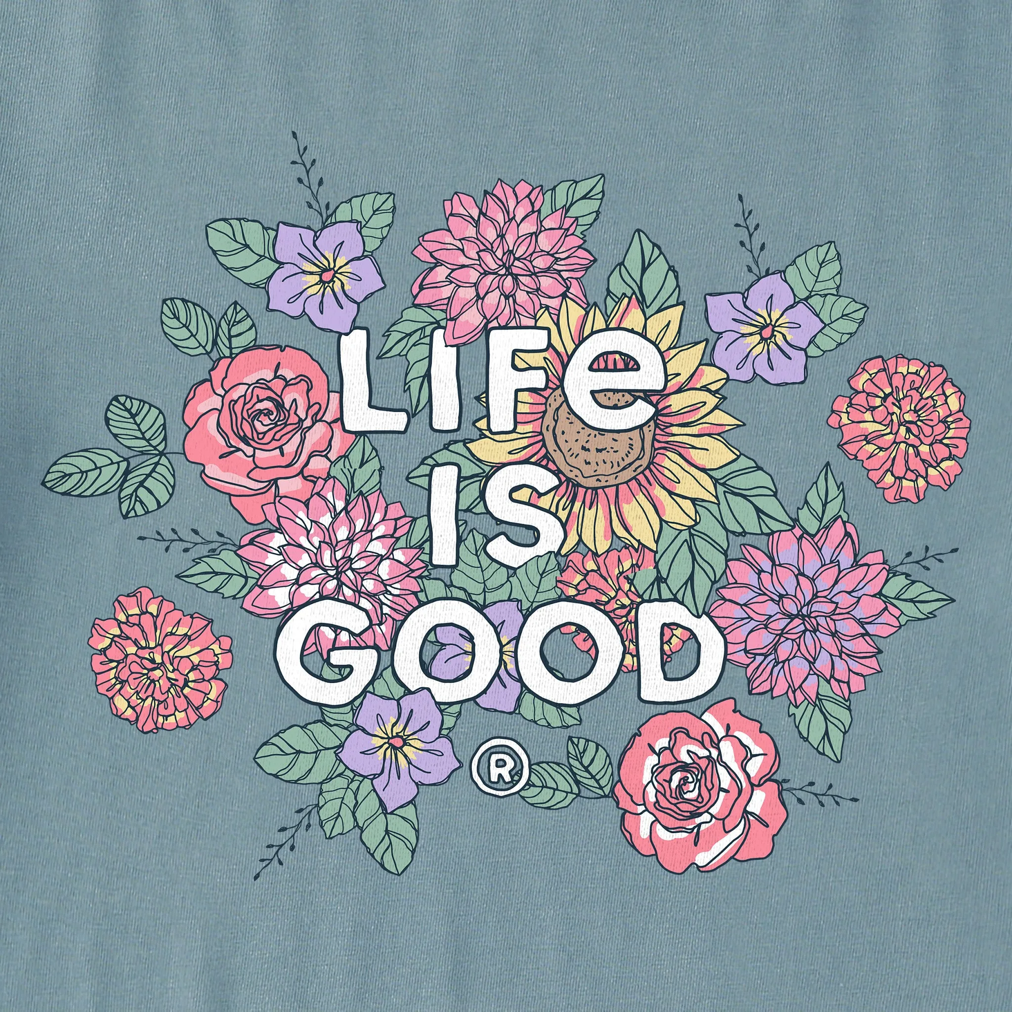 Women's Florals LIG Stacked Short Sleeve Crusher Tee Life is Good