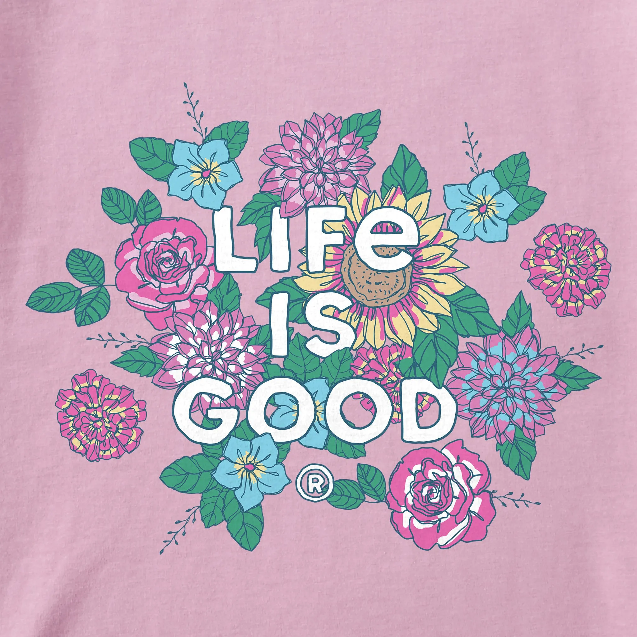 Women's Florals LIG Stacked Short Sleeve Crusher Tee Life is Good