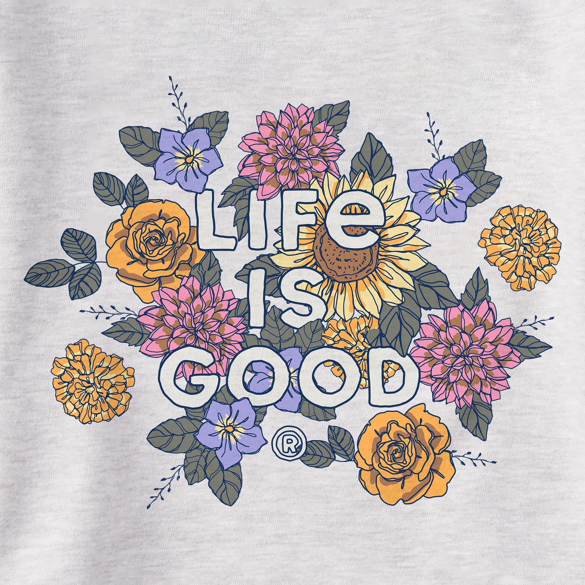 Women's Florals LIG Stacked Simply True Fleece Hoodie Life is Good