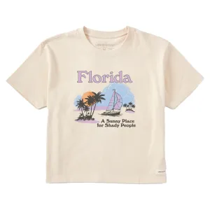 Women's Florida Sunny Place for Shady People Short Sleeve Crusher Boxy Tee Life is Good