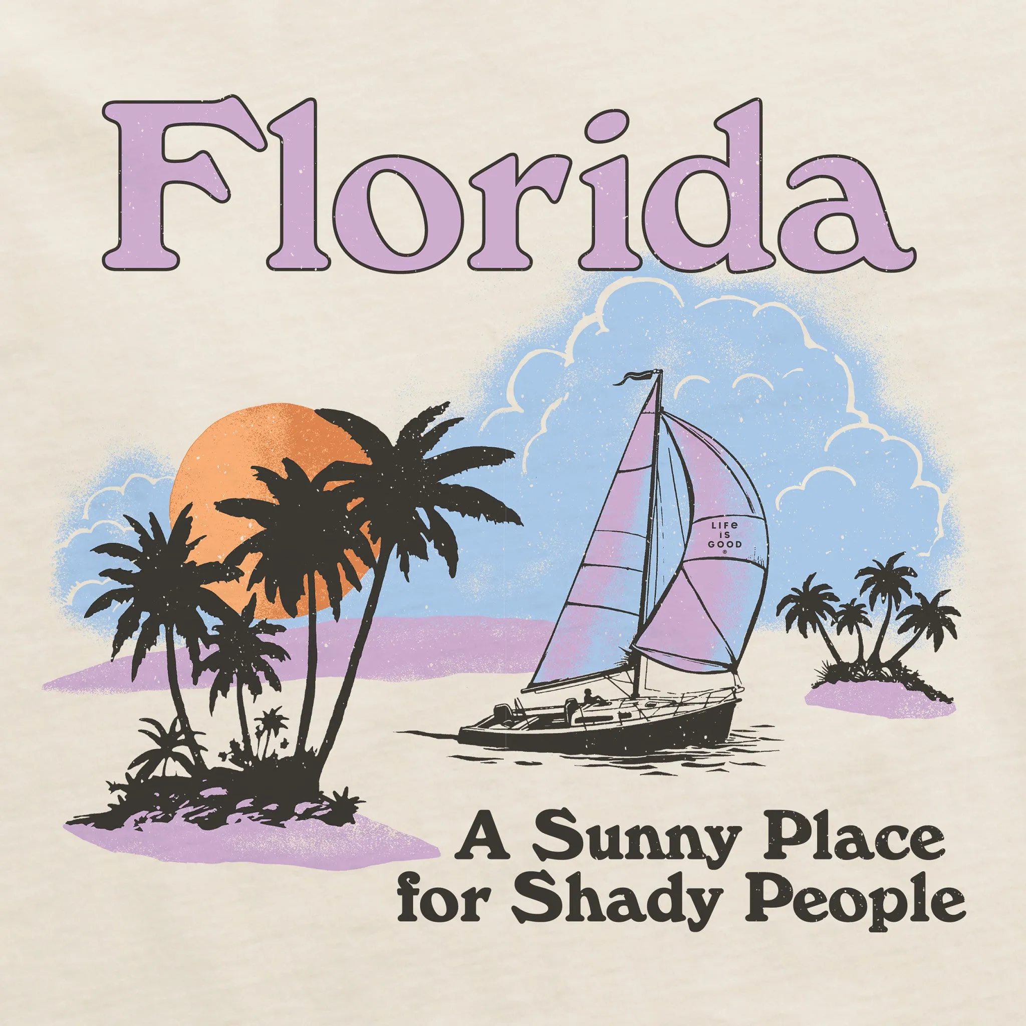Women's Florida Sunny Place for Shady People Short Sleeve Crusher Boxy Tee Life is Good