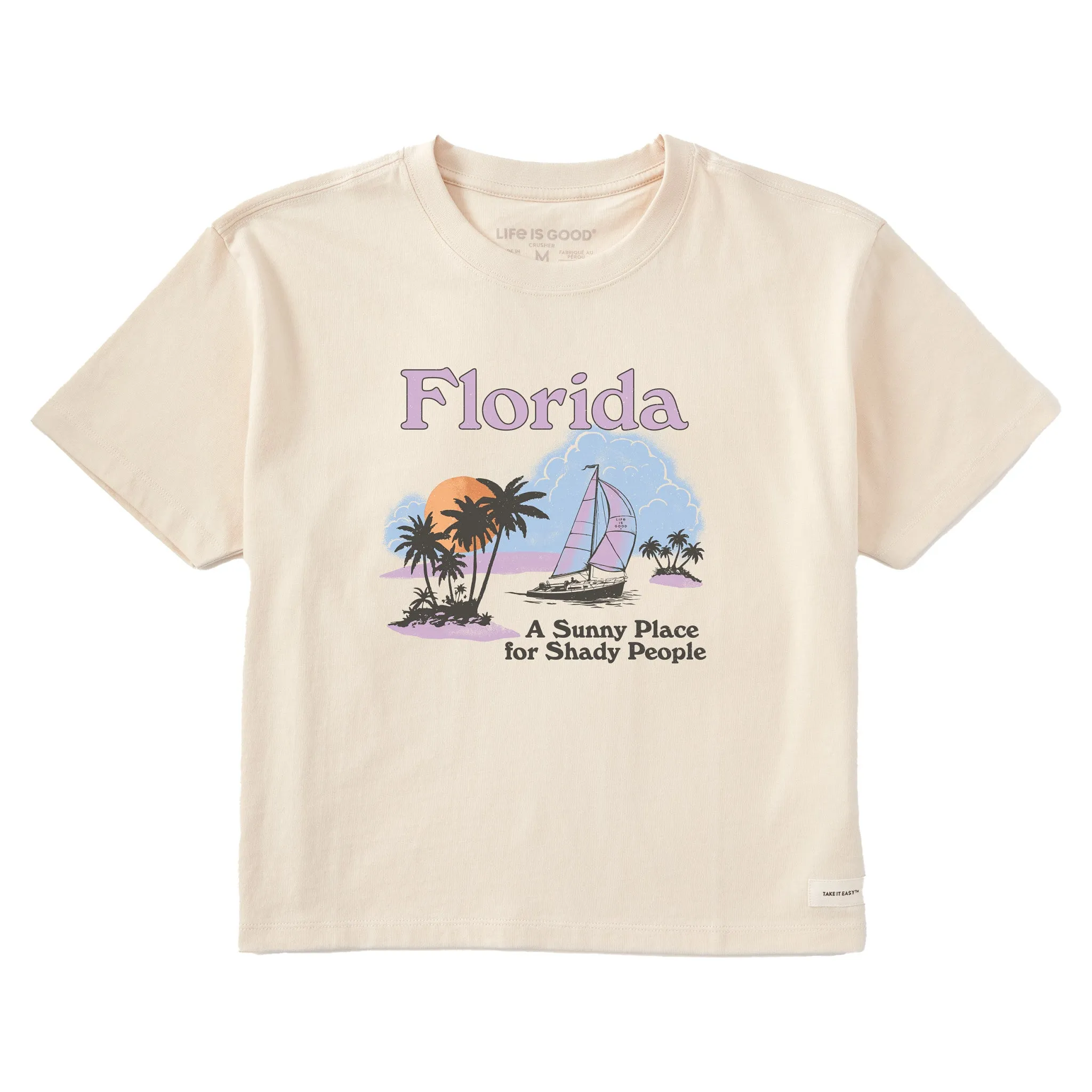 Women's Florida Sunny Place for Shady People Short Sleeve Crusher Boxy Tee Life is Good