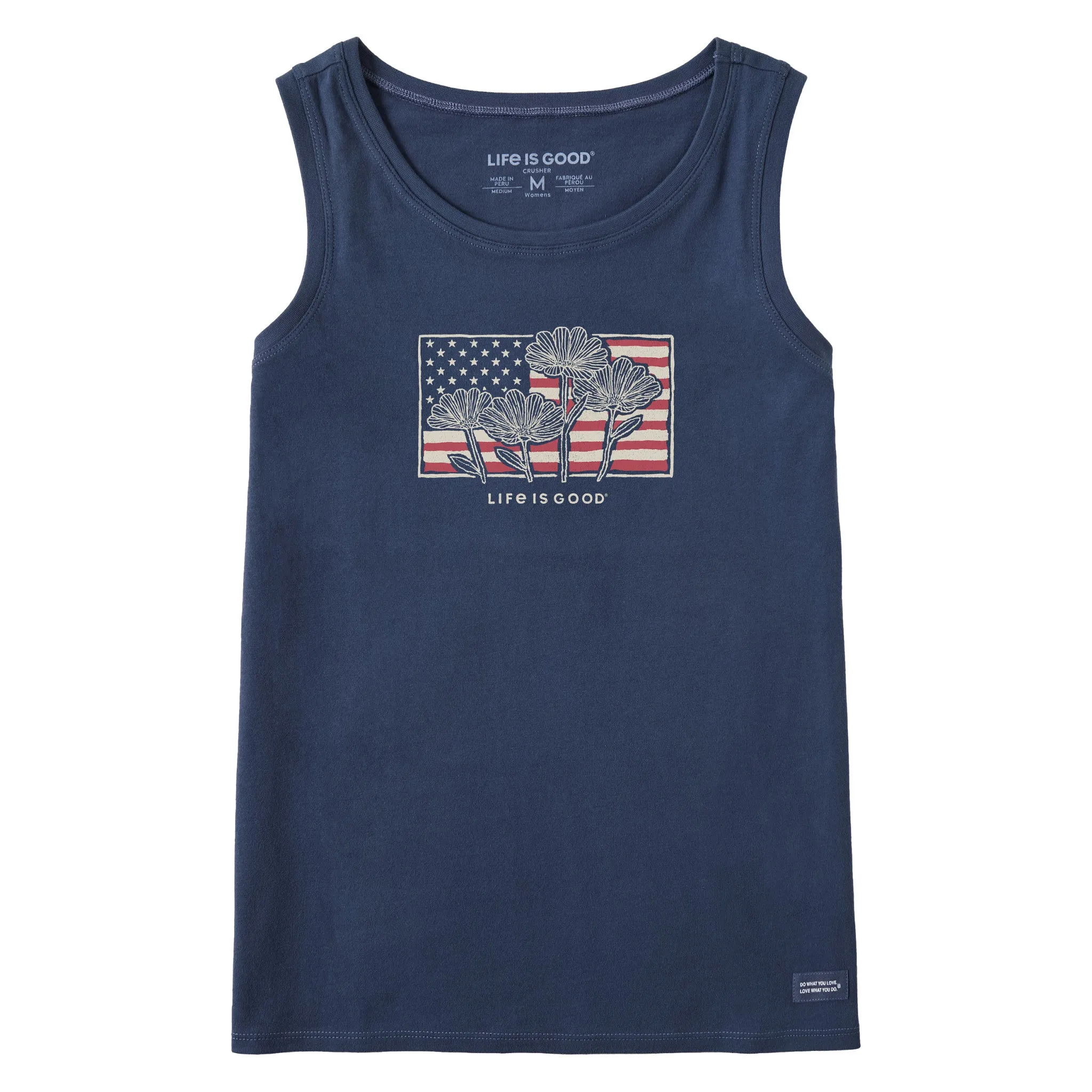 Women's Flower Flag Crusher Tank Life is Good