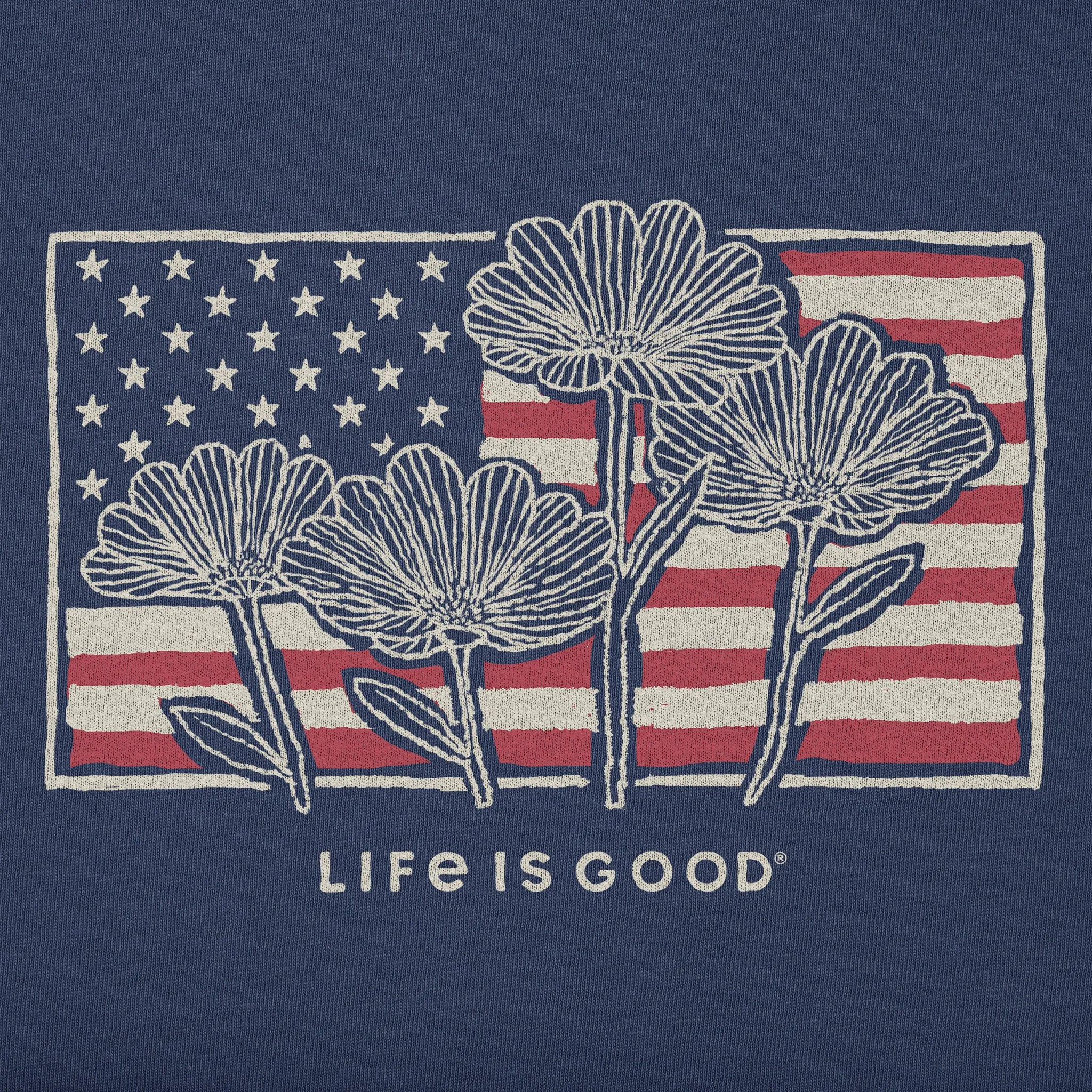 Women's Flower Flag Crusher Tank Life is Good