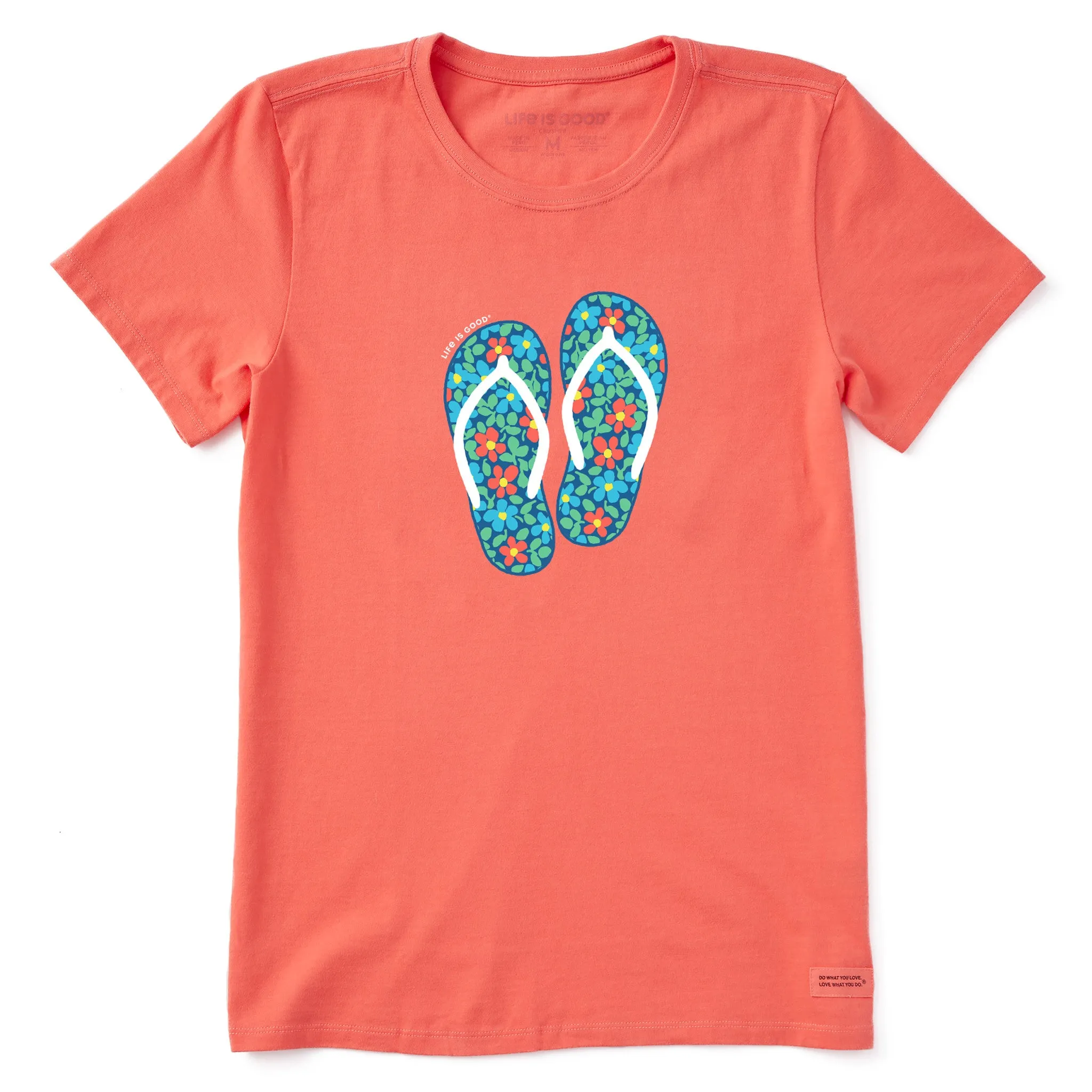 Women's Flower Flips Short Sleeve Tee Life is Good