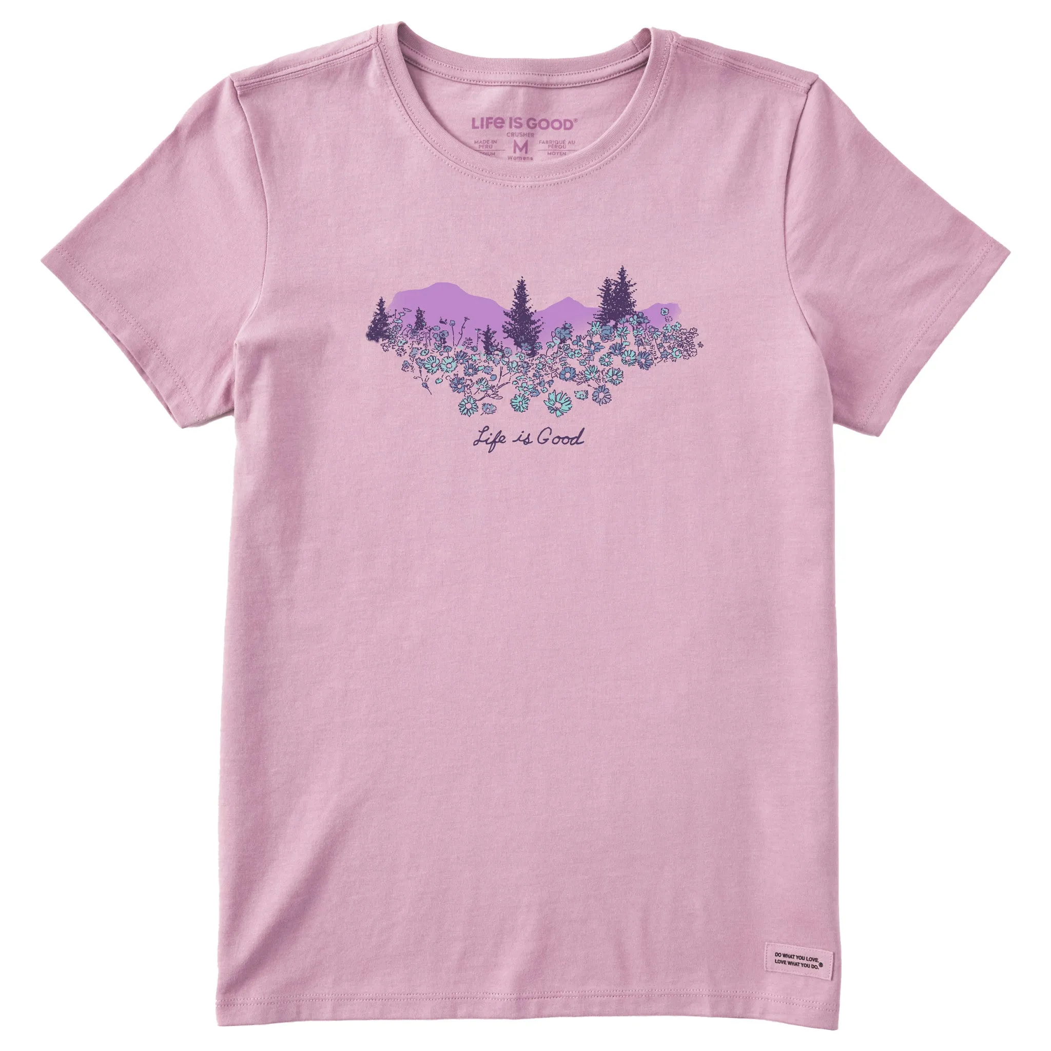 Women's Flower Garden Short Sleeve Crusher Tee Life is Good