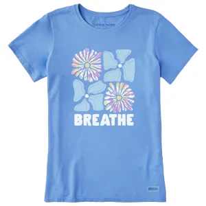 Women's Flower Grid Breathe Tie Dye Short Sleeve Tee Life is Good