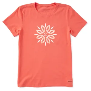 Women's Flower Mandala Short Sleeve Crusher Tee Life is Good
