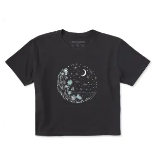 Women's Flower Moonrise Short Sleeve Crusher Boxy Tee Life is Good
