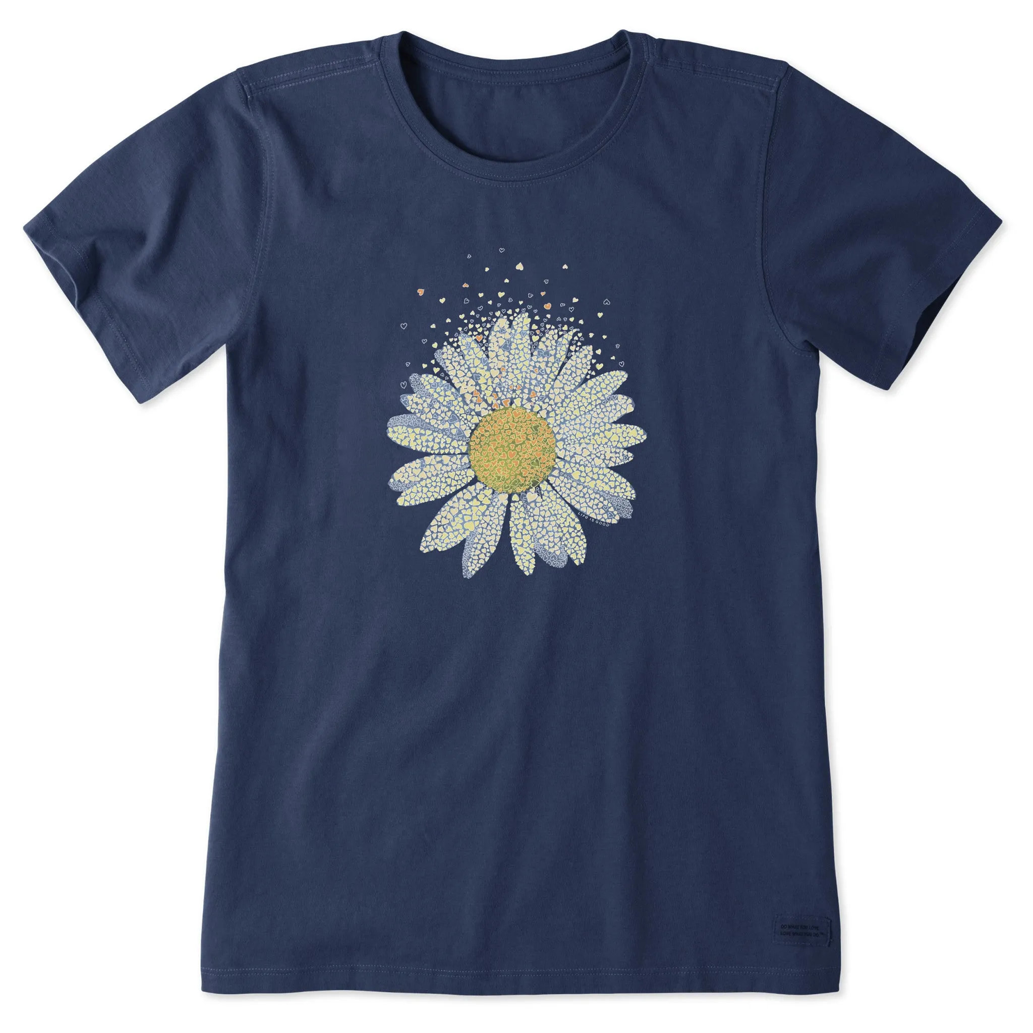 Women's Flower of Hearts Short Sleeve Tee Life is Good