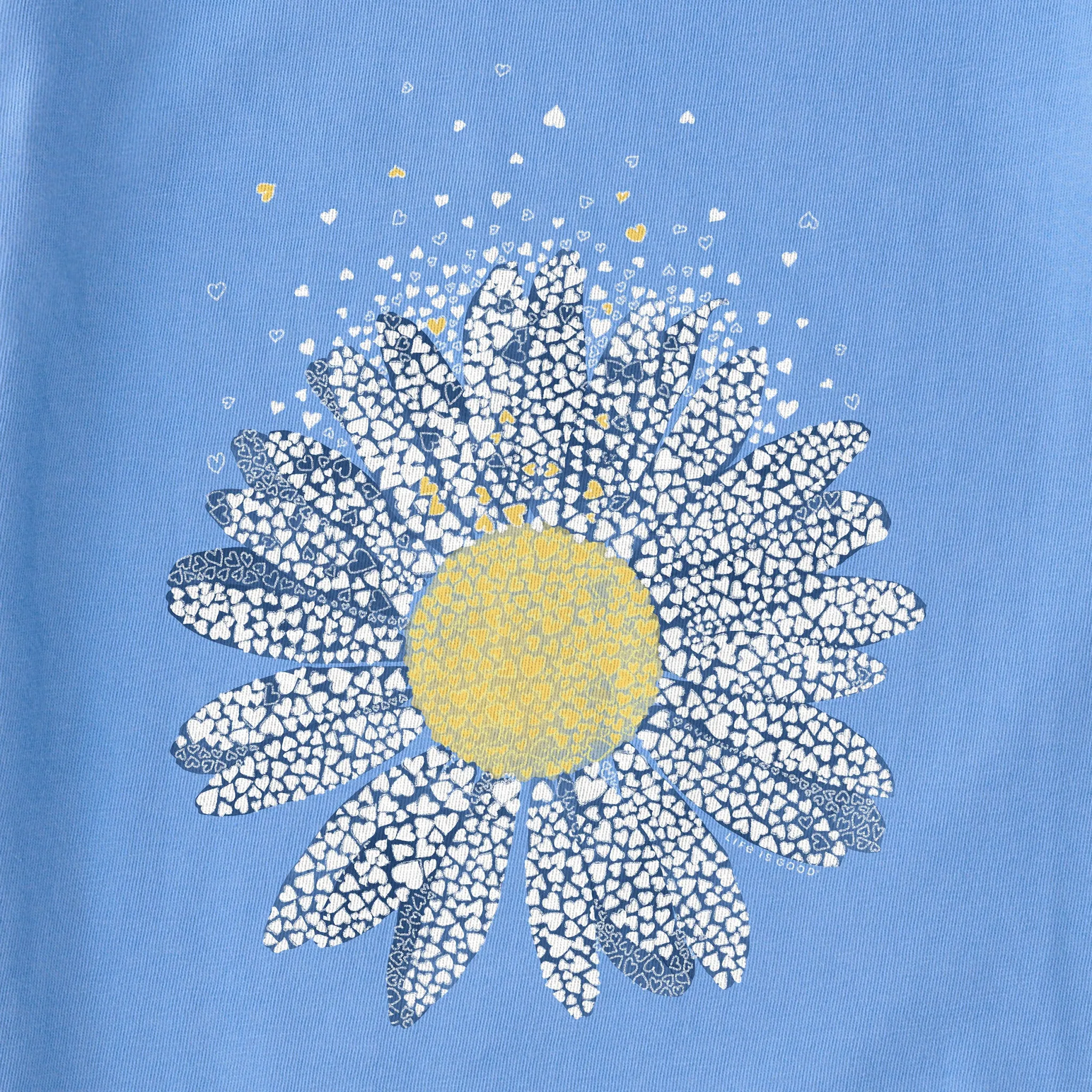 Women's Flower of Hearts Short Sleeve Tee Life is Good
