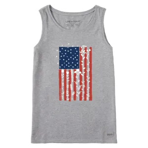 Women's Flower Tall Flag Crusher Tank Life is Good