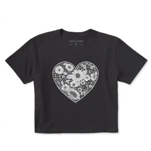 Women's Flowerful Love Short Sleeve Crusher Boxy Tee Life is Good