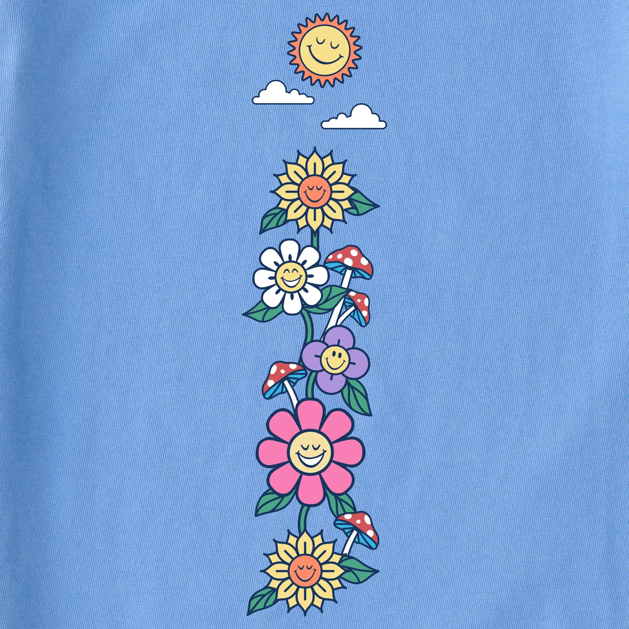 Women's Flowers and Shrooms Long Sleeve Crusher Boxy Tee Life is Good