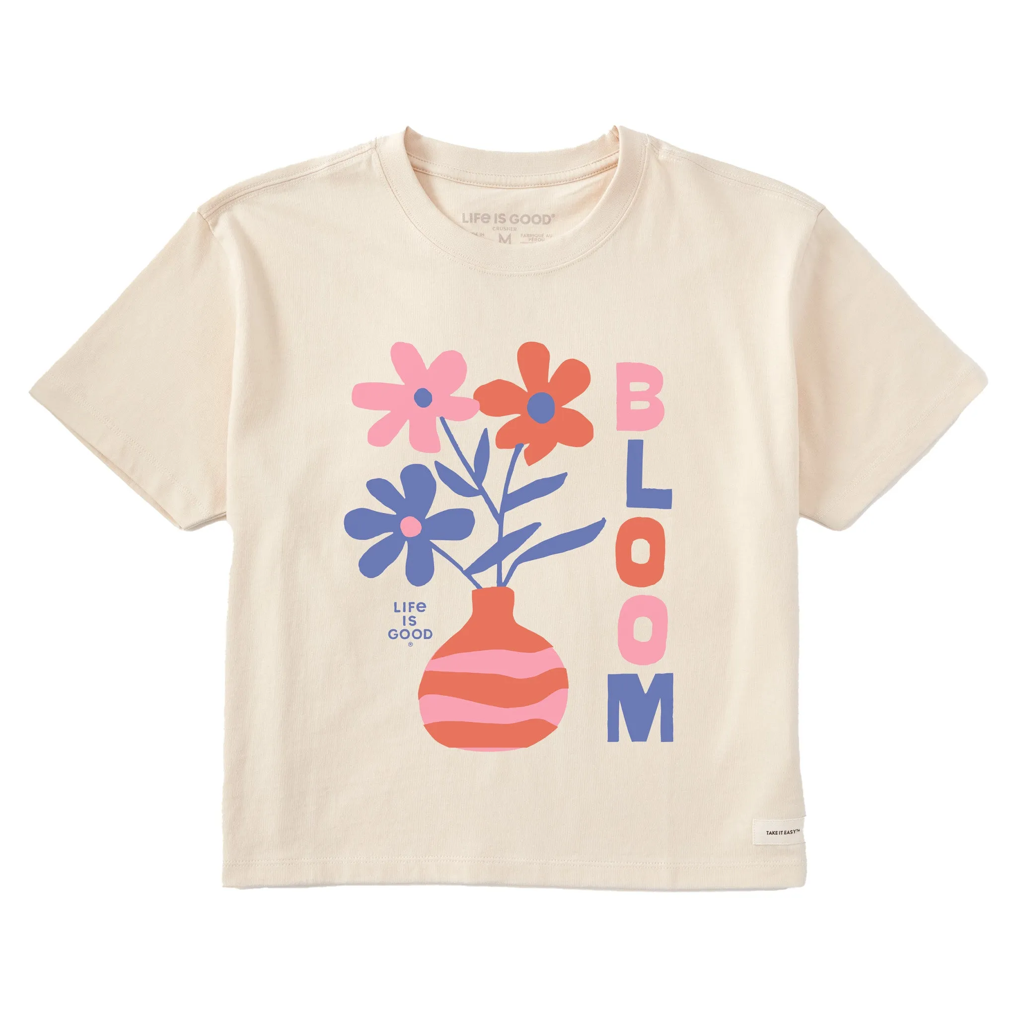 Women's Flowers in Bloom Short Sleeve Crusher Boxy Tee Life is Good