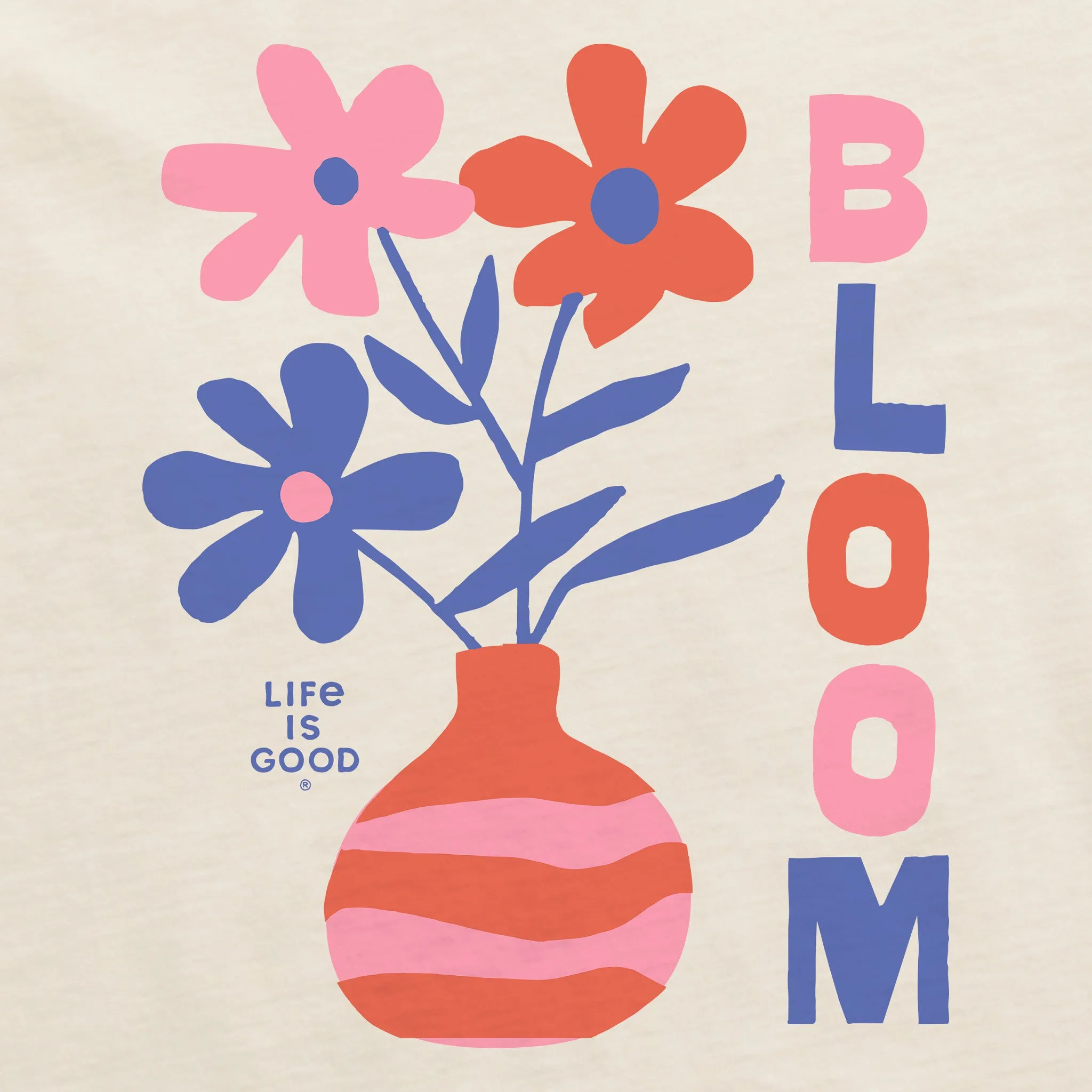 Women's Flowers in Bloom Short Sleeve Crusher Boxy Tee Life is Good