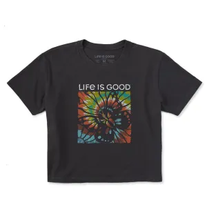 Women's Flutterby Box Tie Dye Short Sleeve Crusher Boxy Tee Life is Good