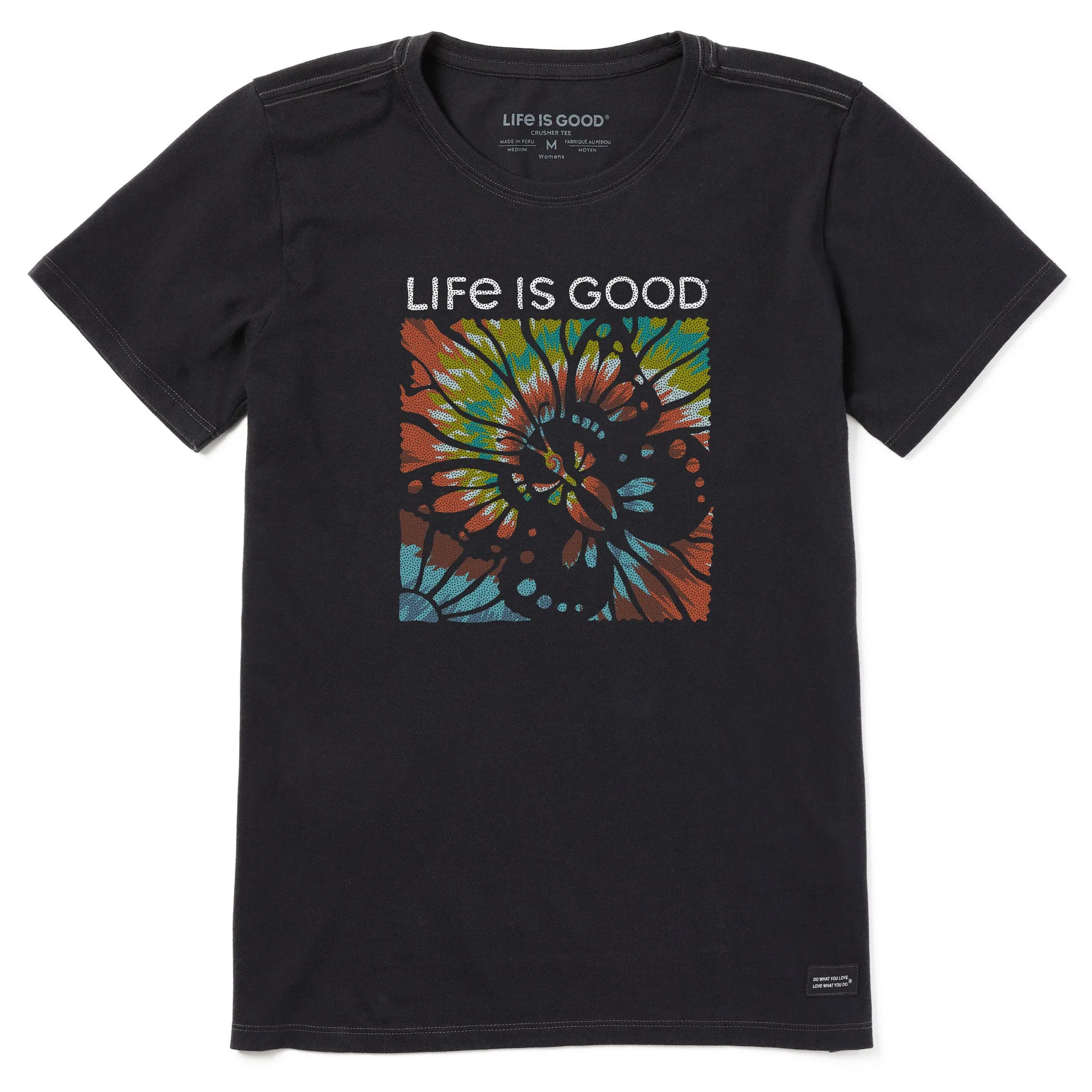Women's Flutterby Box Tie Dye Short Sleeve Tee Life is Good