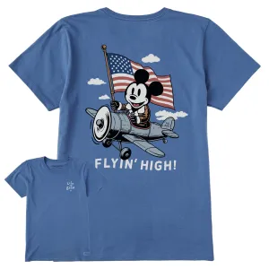 Women's Flyin' High Steamboat Willie Short Sleeve Tee Life is Good