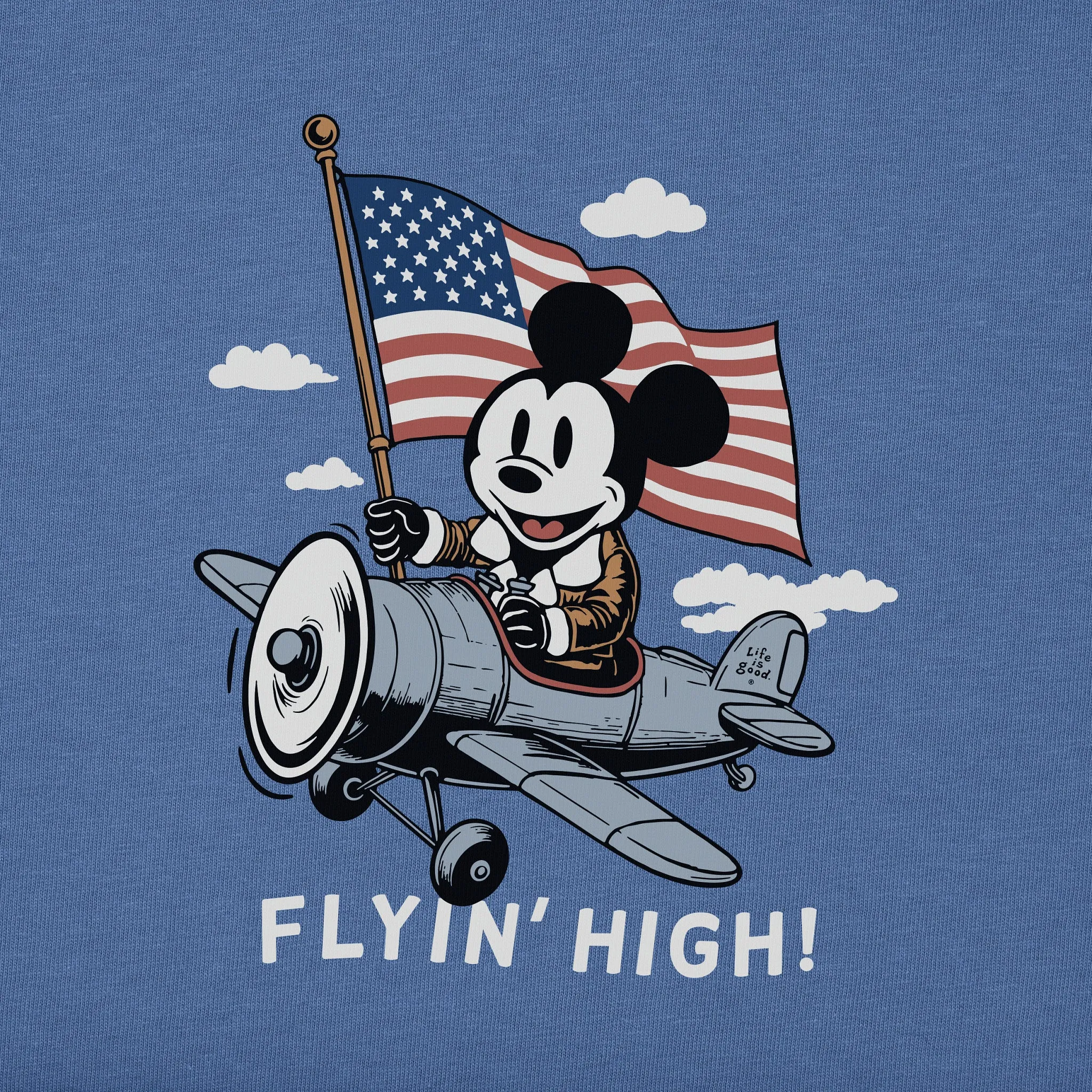 Women's Flyin' High Steamboat Willie Short Sleeve Tee Life is Good