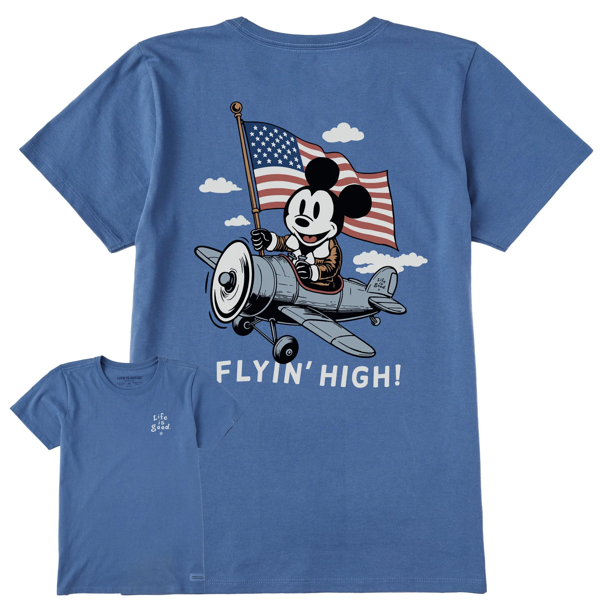 Women's Flyin' High Steamboat Willie Short Sleeve Tee Life is Good