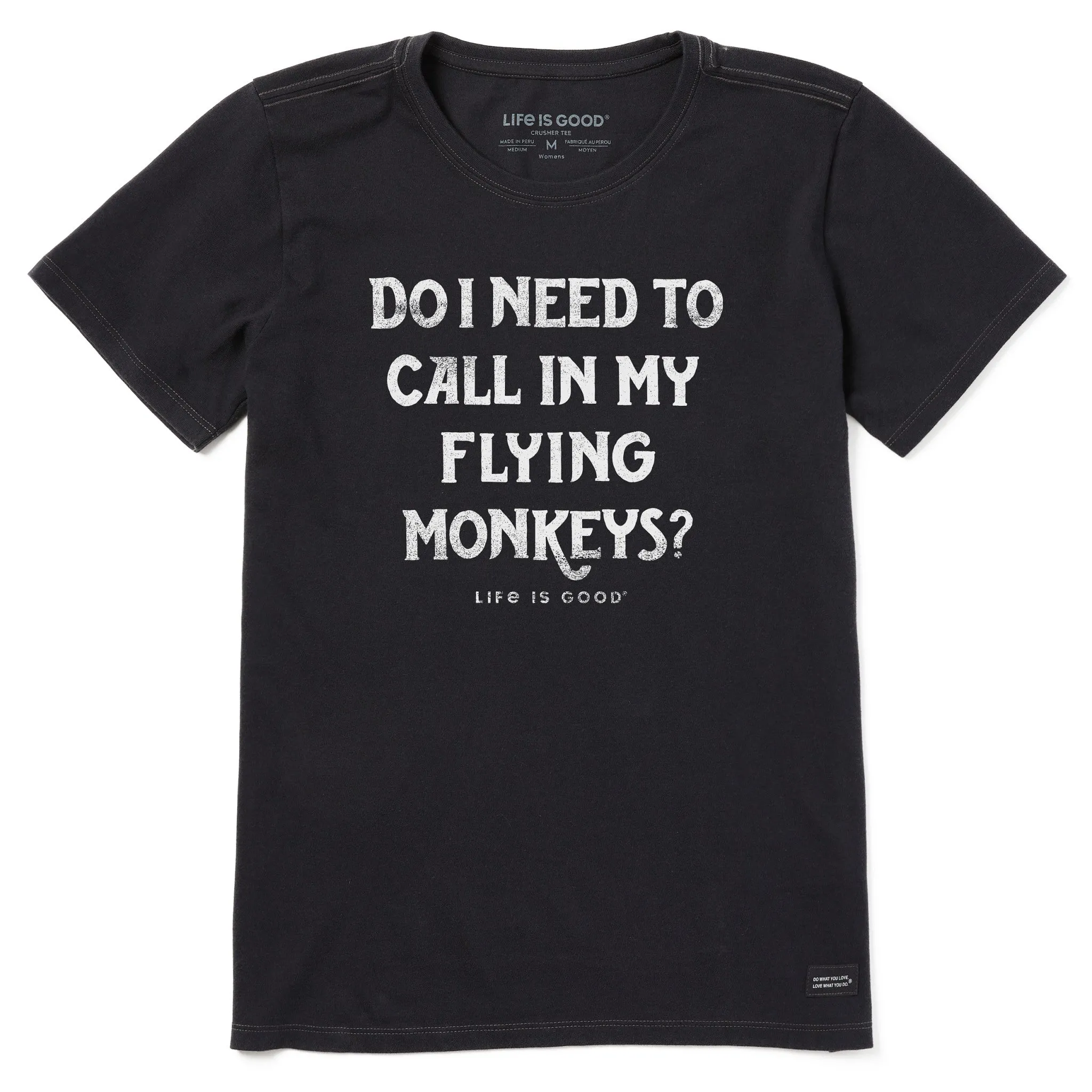 Women's FLYING MONKEY Short Sleeve Crusher Tee Life is Good