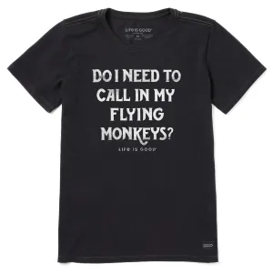 Women's FLYING MONKEY Short Sleeve Crusher Tee Life is Good