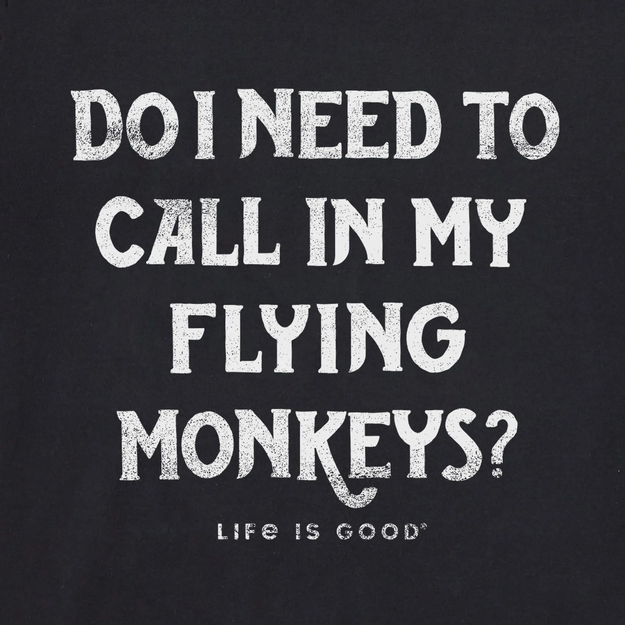 Women's FLYING MONKEY Short Sleeve Crusher Vee Life is Good