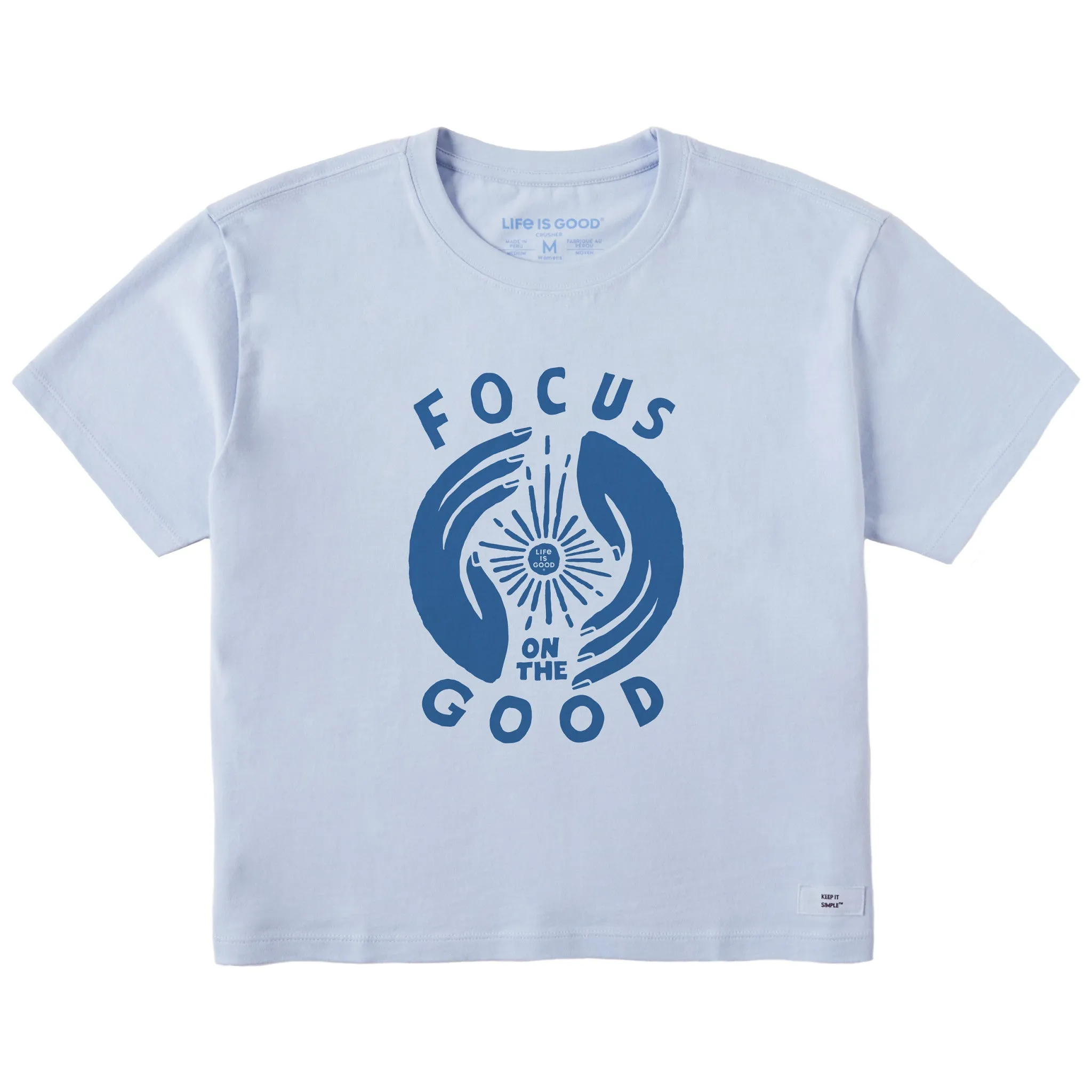 Women's Focus on the Good Hands Short Sleeve Crusher Boxy Tee Life is Good