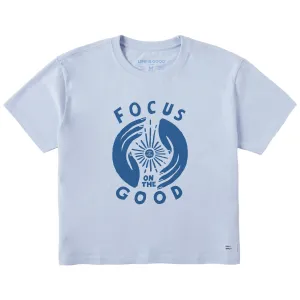 Women's Focus on the Good Hands Short Sleeve Crusher Boxy Tee Life is Good