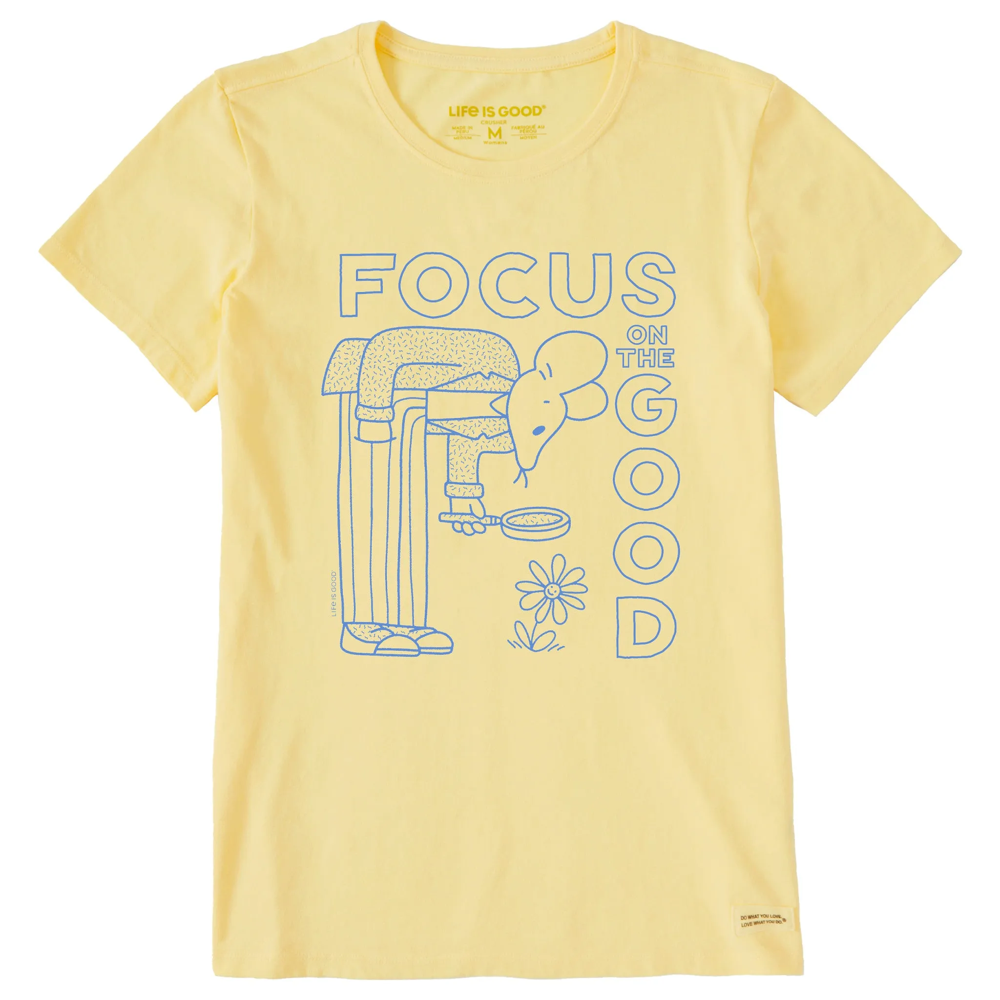 Women's Focus on the Good Mouse Short Sleeve Crusher Tee Life is Good