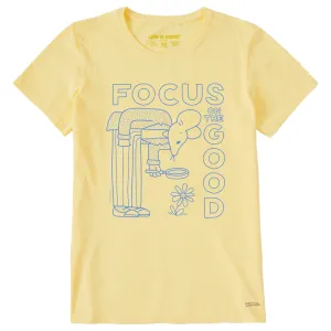 Women's Focus on the Good Mouse Short Sleeve Crusher Tee Life is Good