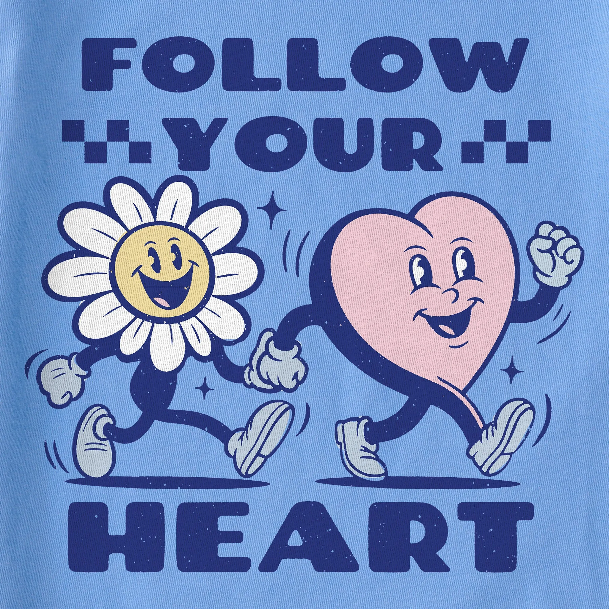 Women's Follow Your Heart Mascots Short Sleeve Crusher Boxy Tee Life is Good