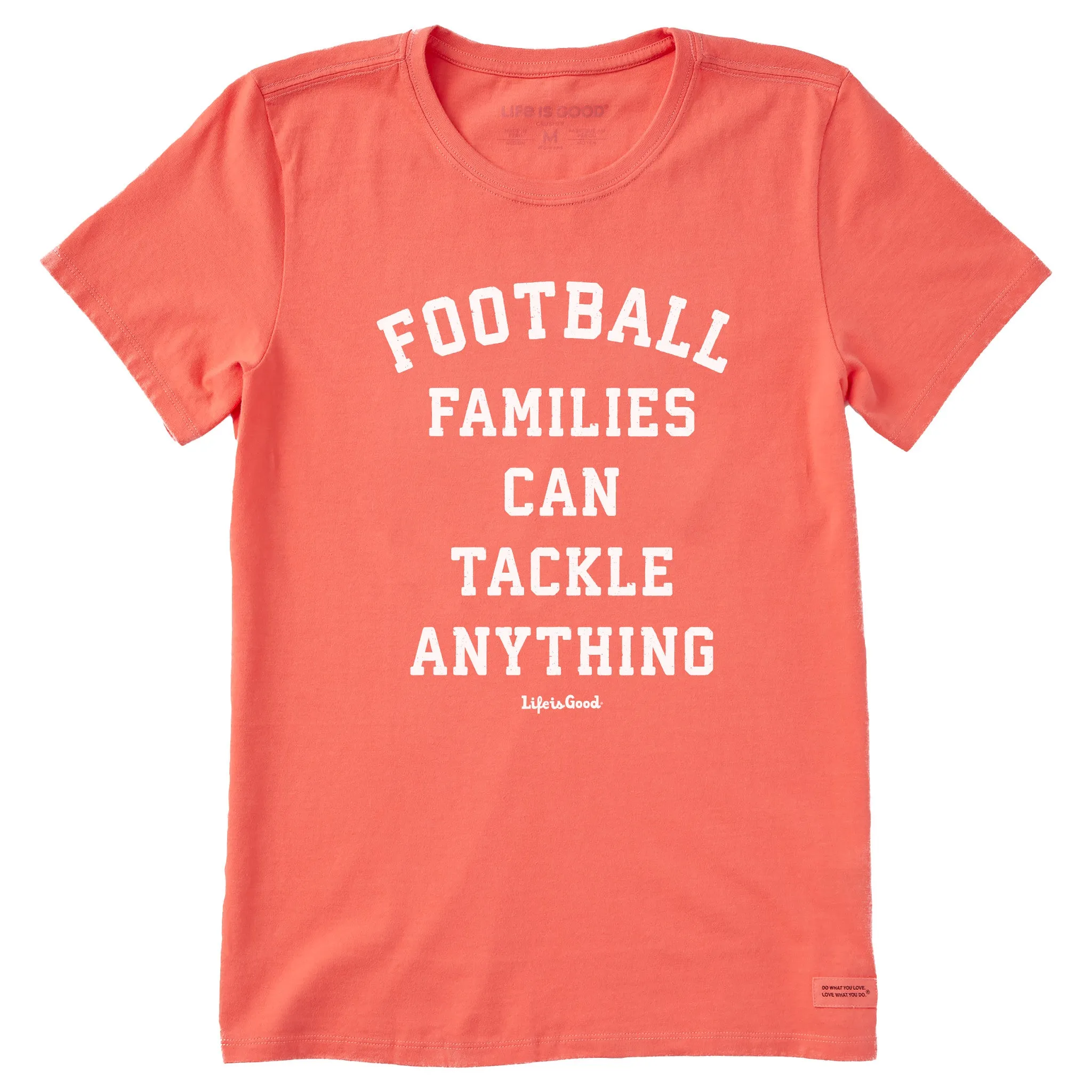 Women's Football Families can Tackle Anything Short Sleeve Tee Life is Good