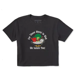 Women's For Those About to Wok Short Sleeve Crusher Boxy Tee Life is Good