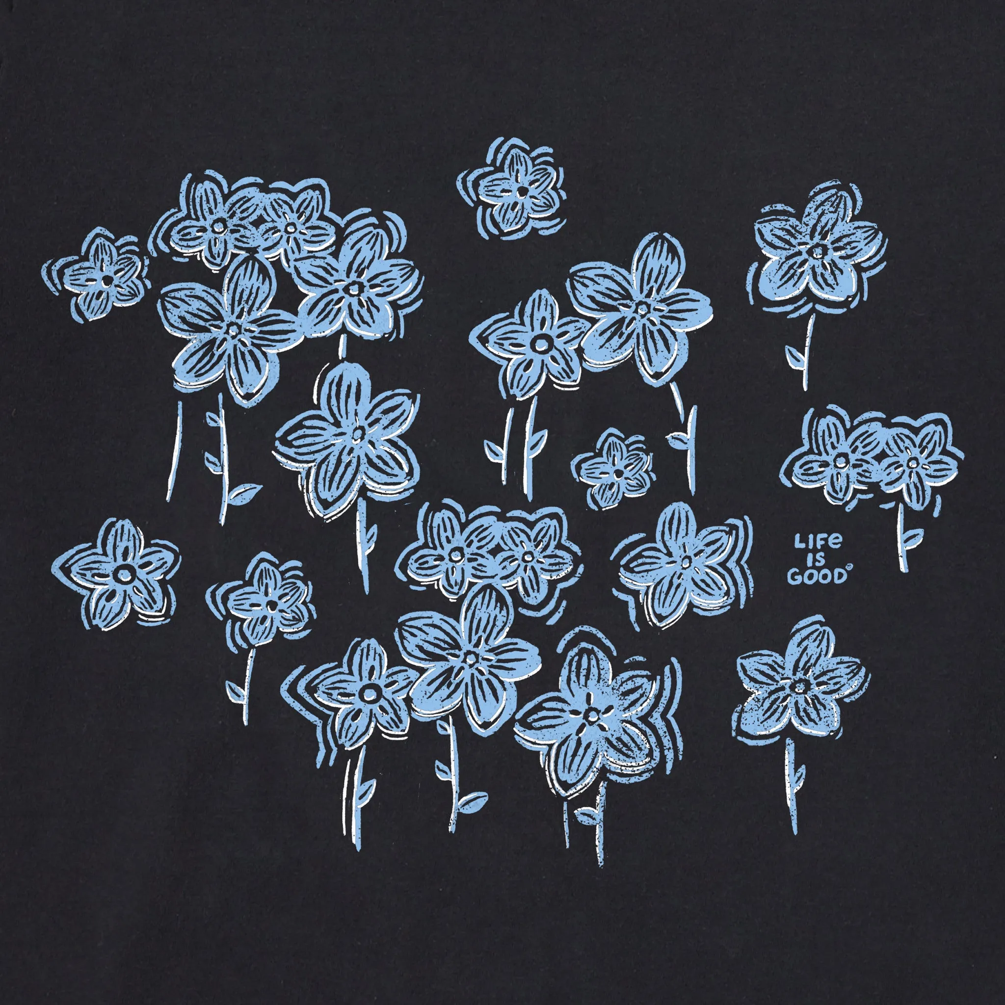 Women's Forget Me Nots Short Sleeve Tee Life is Good