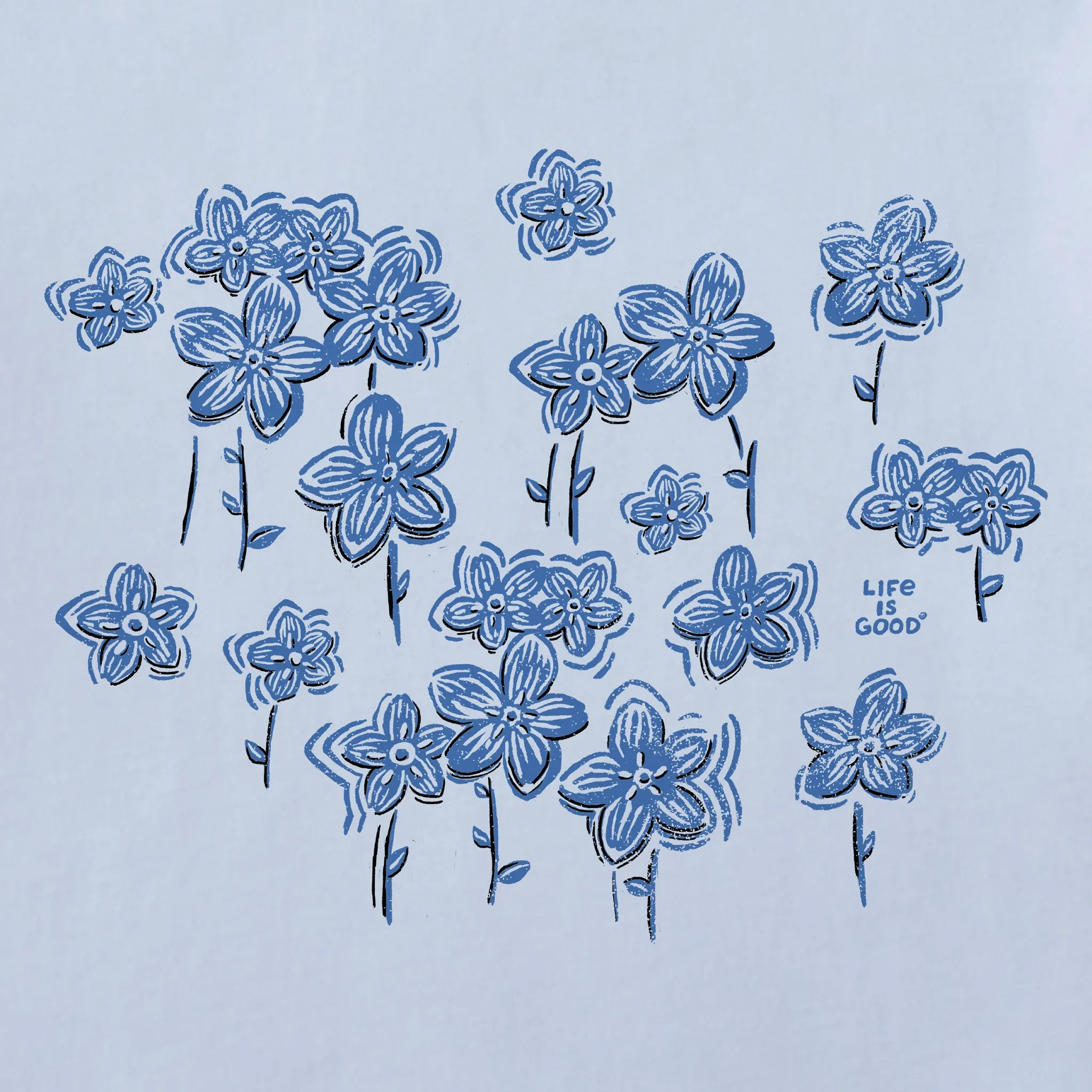 Women's Forget Me Nots Short Sleeve Tee Life is Good