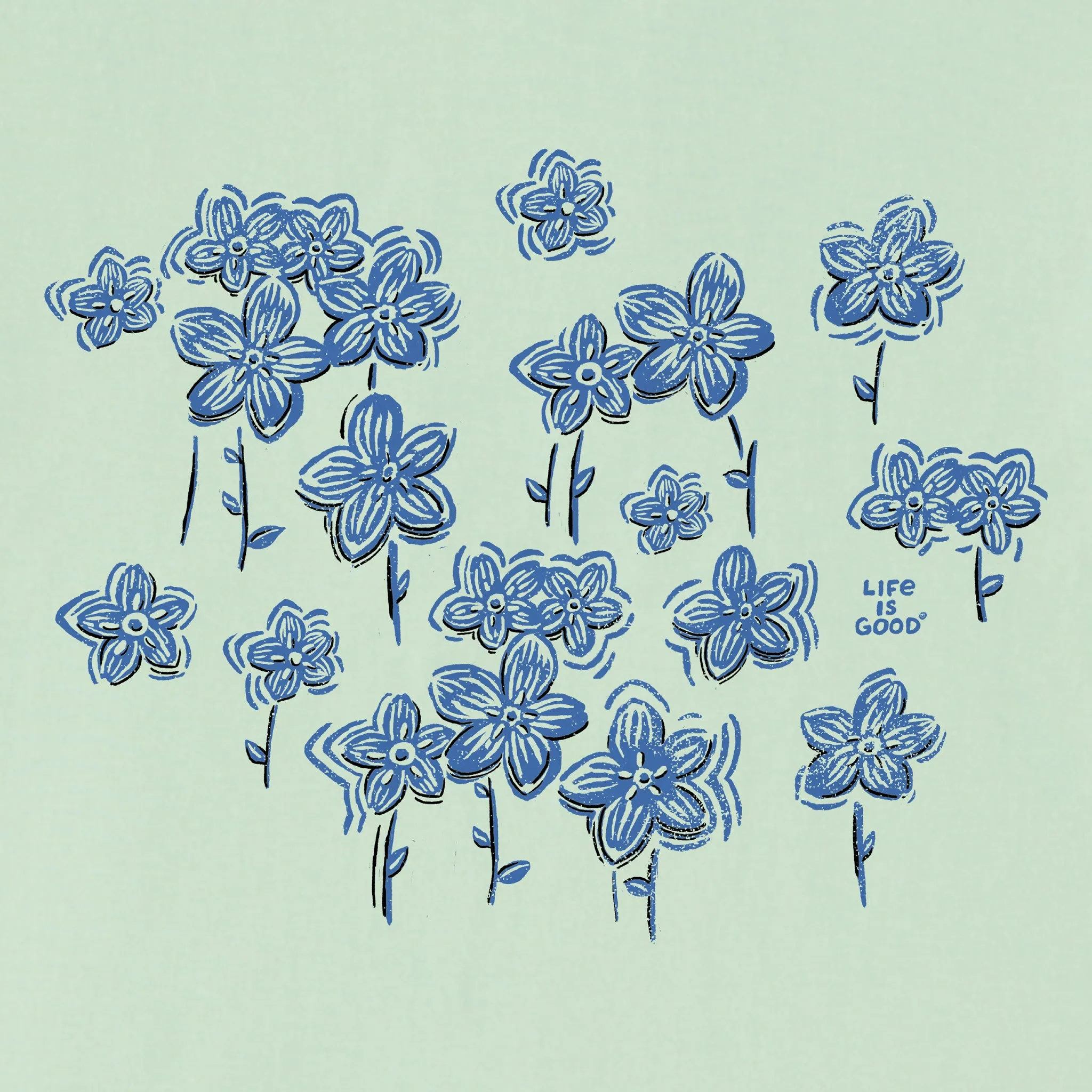 Women's Forget Me Nots Short Sleeve Tee Life is Good